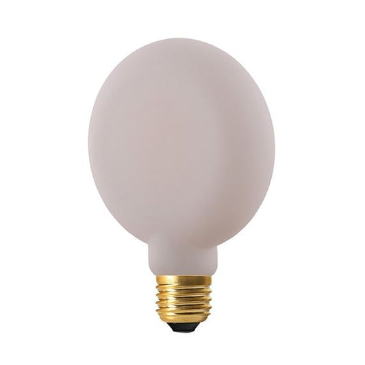 Ampoule Plate G105 6W600lm E27 2700K Opaline. Dim