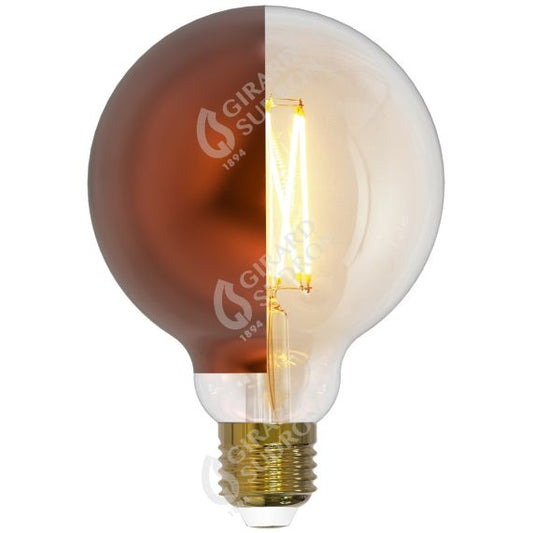 Globe D95 Filament LED Latéral Bronze 8W E27 2700K 950Lm Dim.