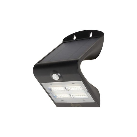 BUTTERFLY - PROJECTEUR SOLAIRE LED NOIR DÉTECTEUR PRÉSENCE IP65 4000