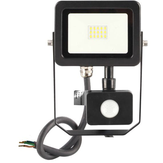 Yonna II - Projecteur LED 10W 3000K 1000lm 110° IP44 noir PIR