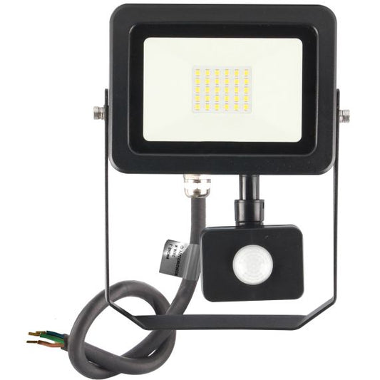 Yonna II - Projecteur LED 20W 3000K 2000lm 110° IP44 noir PIR