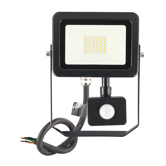 Yonna II - Projecteur LED 20W 3000K 2000lm 110° IP44 noir PIR