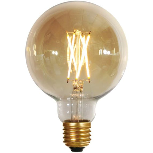 Globe G95 LED Filament Bulbs 6W E27 2700k 730lm Dimmable Clair