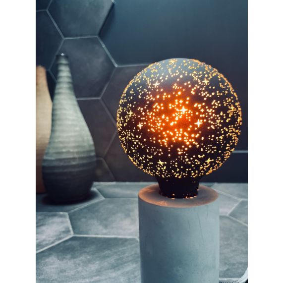 CONCRETE - Lampe à poser en béton cylindrique Douille E27