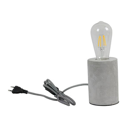 CONCRETE - Lampe à poser en béton cylindrique Douille E27
