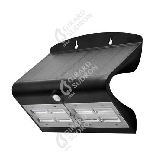 BUTTERFLY - PROJECTEUR SOLAIRE LED NOIR DÉTECTEUR PRÉSENCE IP65 4000